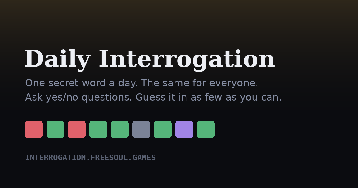 I built a daily word game where an AI knows a secret word and can only answer with five fixed words